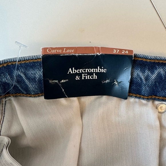 NWOT Abercrombie & Fitch The Dad Short Curve Love Denim High Rise Size 24 - Picture 7 of 9